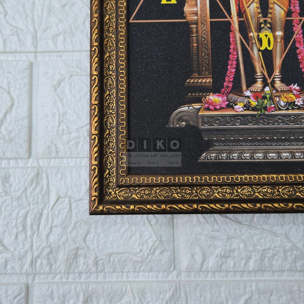 Divine Lord Andi Murugan Sacred Frame – Premium Gold Finish Spiritual Wall Art for Pooja Room