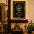 Divine Murugan Tanjore Style Framed Wall Art with Ornate Gold Detailing