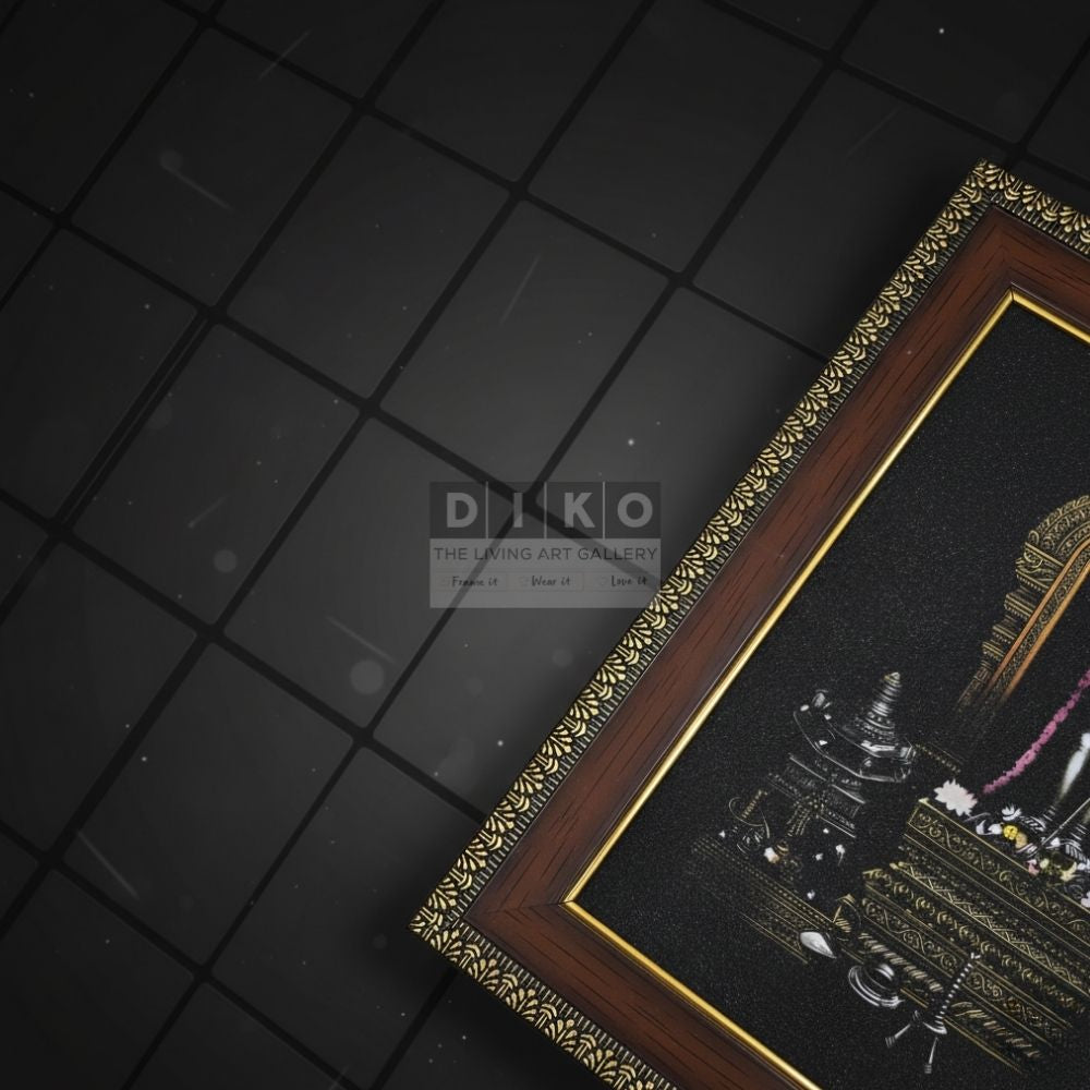 Divine Murugan Tanjore Style Framed Wall Art with Ornate Gold Detailing