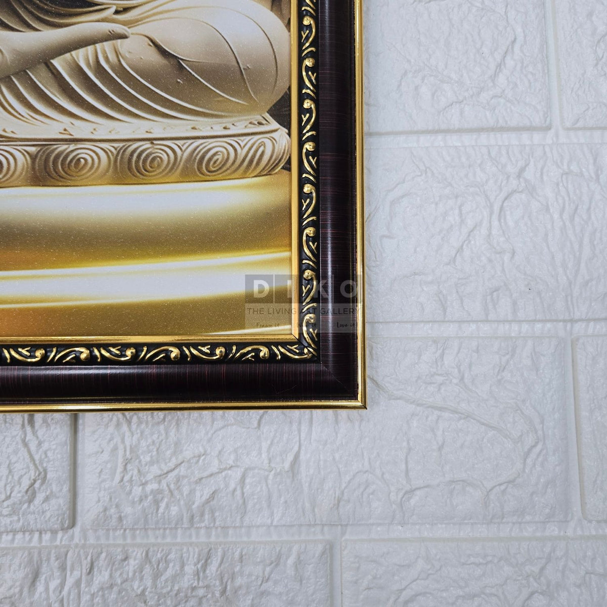 Golden Serenity Buddha – Premium Spiritual Framed Art