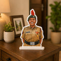 Custom NCC Cadet Caricature Standee – Personalized Uniform Desk Decor & Achievement Gift