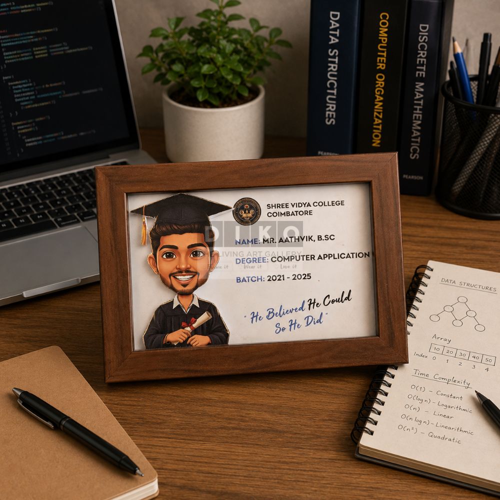 Personalized Graduation Caricature Photo Frame