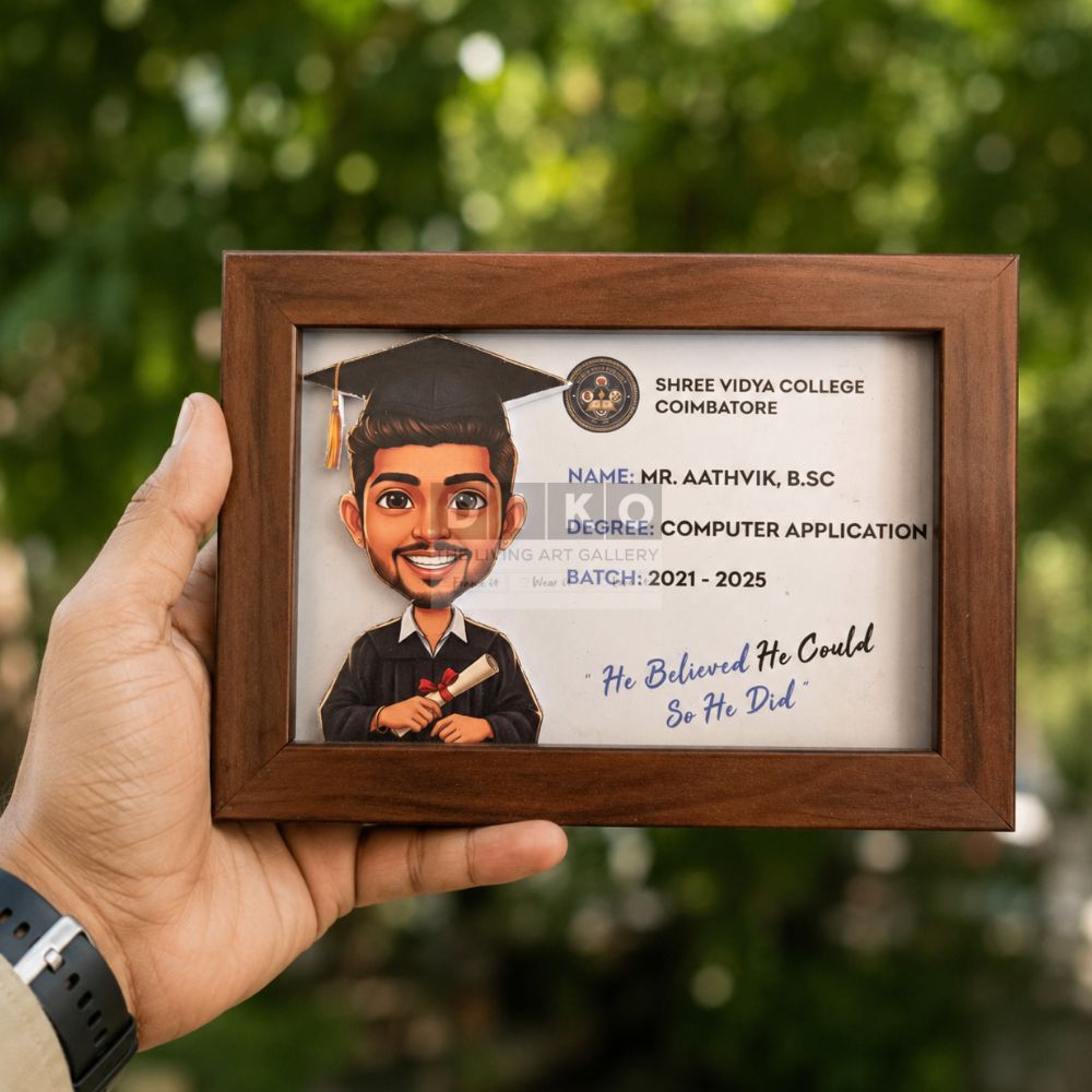 Personalized Graduation Caricature Photo Frame