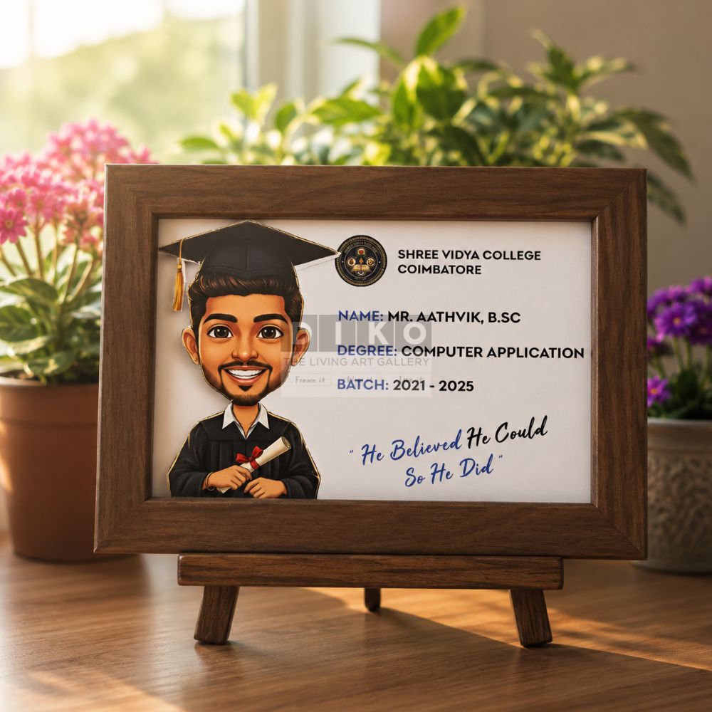 Personalized Graduation Caricature Photo Frame