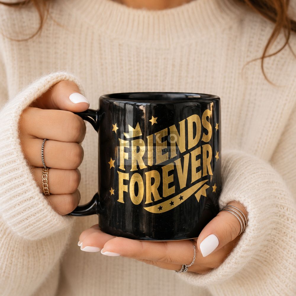 Friends Forever Printed Coffee Mug – Premium Friendship Gift Ceramic Mug