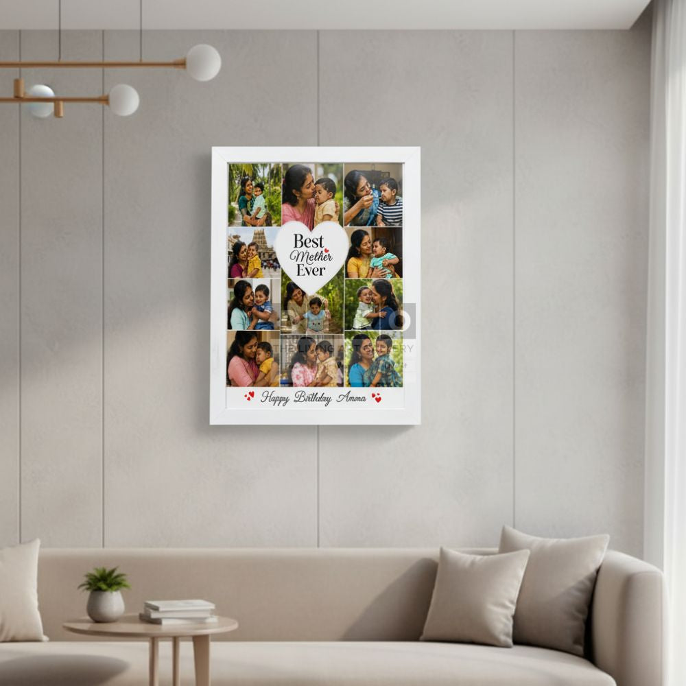 Best Mother Ever – Personalized Birthday Photo Collage Frame
