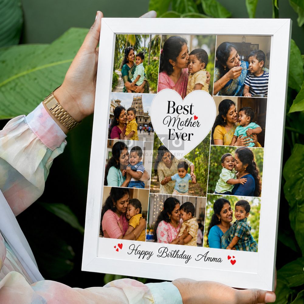Best Mother Ever – Personalized Birthday Photo Collage Frame