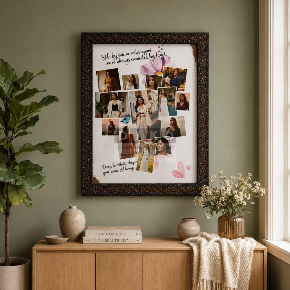 Personalized Friendship Photo Collage Frame – Custom Memory Wall Decor Gift for Best Friend & Sister