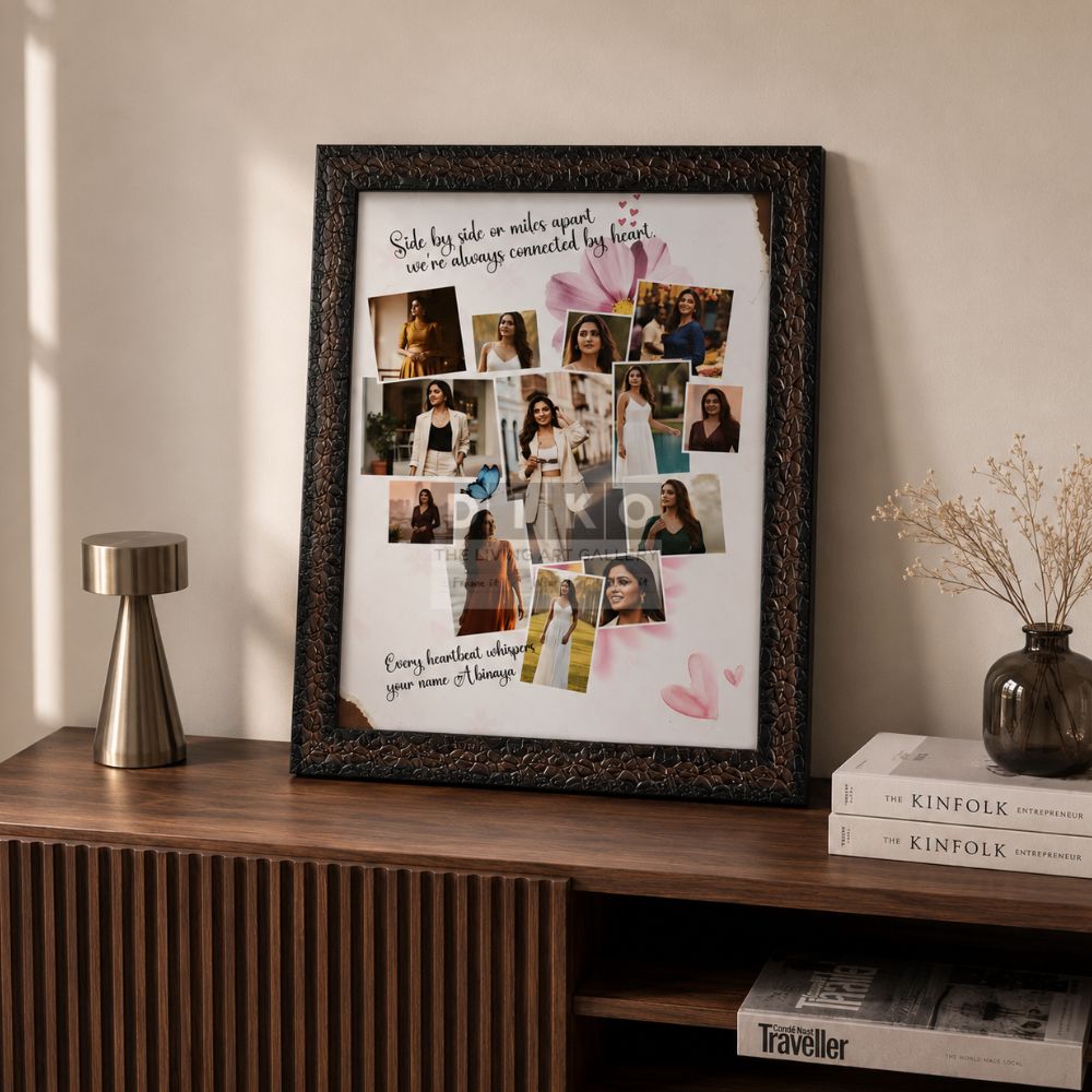 Personalized Friendship Photo Collage Frame – Custom Memory Wall Decor Gift for Best Friend & Sister