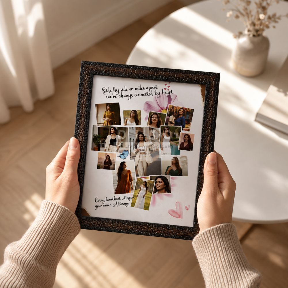 Personalized Friendship Photo Collage Frame – Custom Memory Wall Decor Gift for Best Friend & Sister