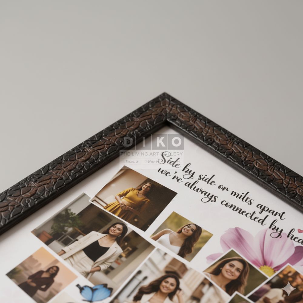 Personalized Friendship Photo Collage Frame – Custom Memory Wall Decor Gift for Best Friend & Sister