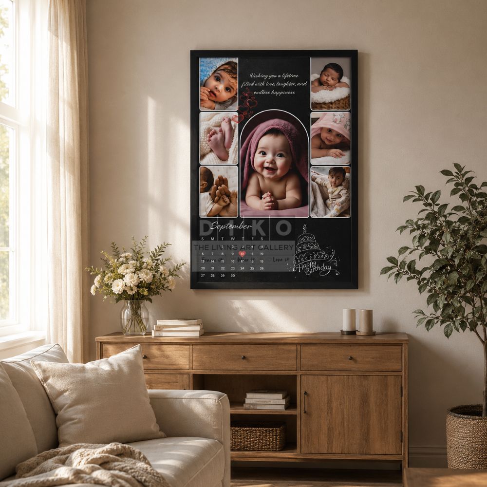 Personalized Baby Photo Collage Frame – Custom Birthday Memory Frame