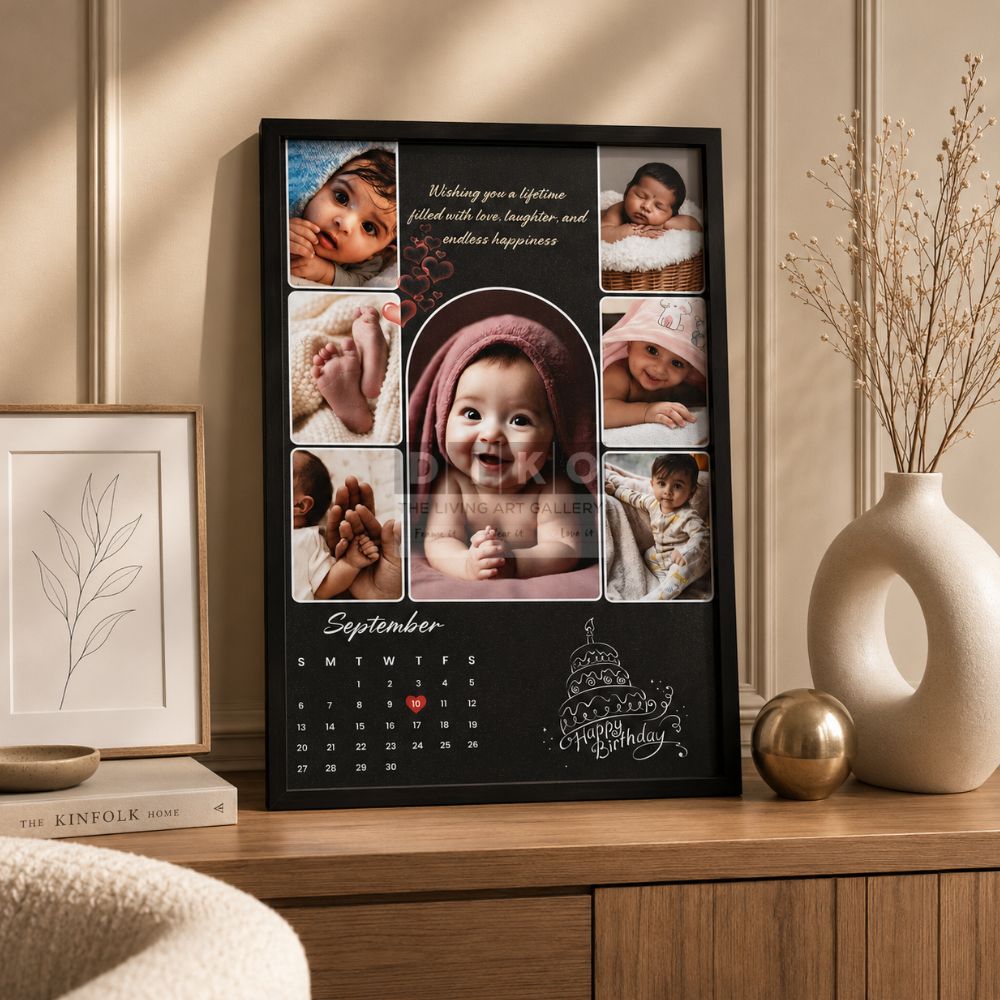 Personalized Baby Photo Collage Frame – Custom Birthday Memory Frame