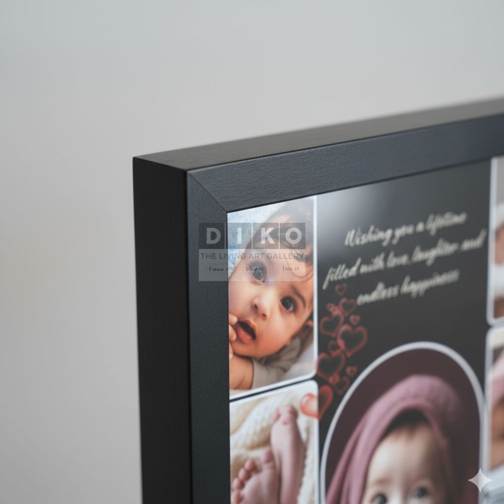 Personalized Baby Photo Collage Frame – Custom Birthday Memory Frame