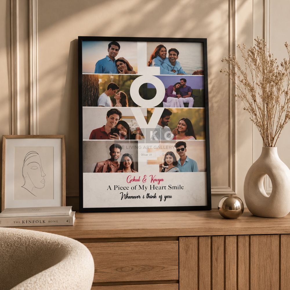 Customized LOVE Collage Frame for Couples & Anniversary Gifts