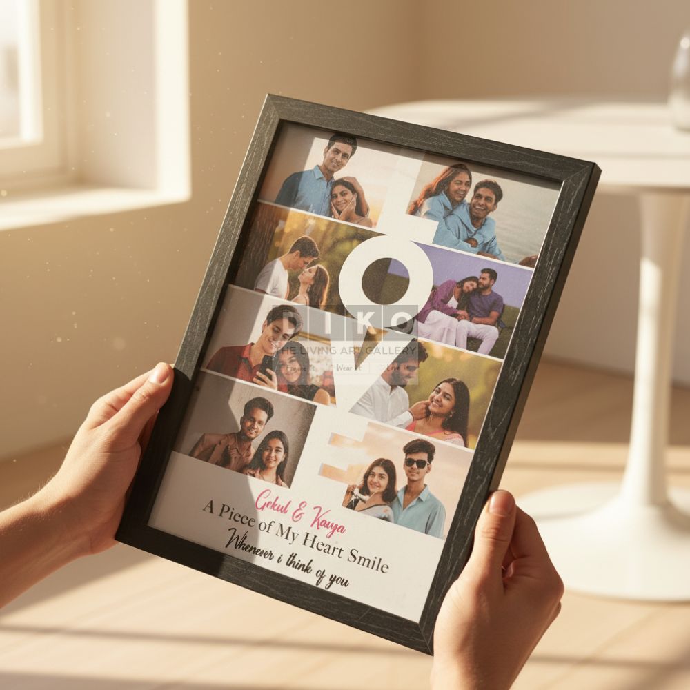Customized LOVE Collage Frame for Couples & Anniversary Gifts