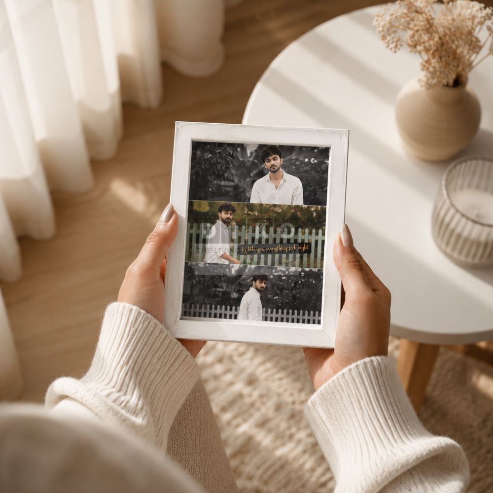 Personalized Photo Frame for Him | Custom Memory Collage Frame | Aesthetic Handmade Gift for Boyfriend, Husband & Best Friend