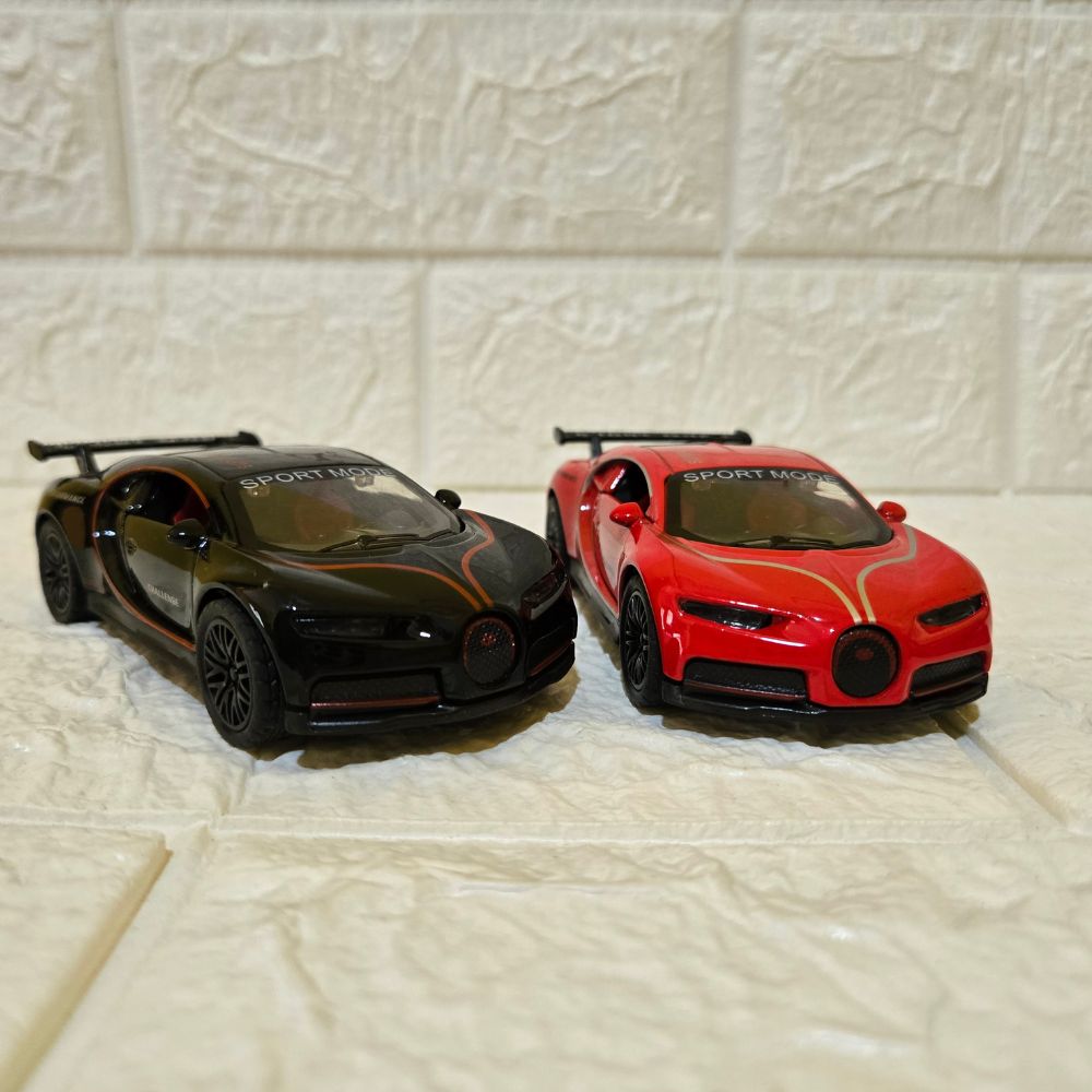 Combo Red & Black Bugatti Metal Die-Cast