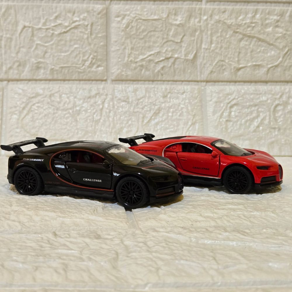 Combo Red & Black Bugatti Metal Die-Cast