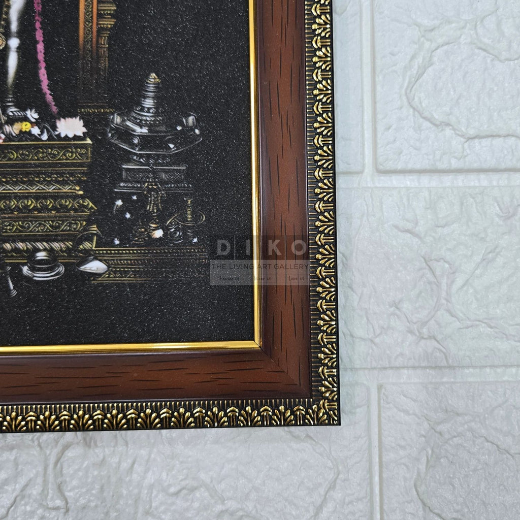 Divine Murugan Tanjore Style Framed Wall Art with Ornate Gold Detailing