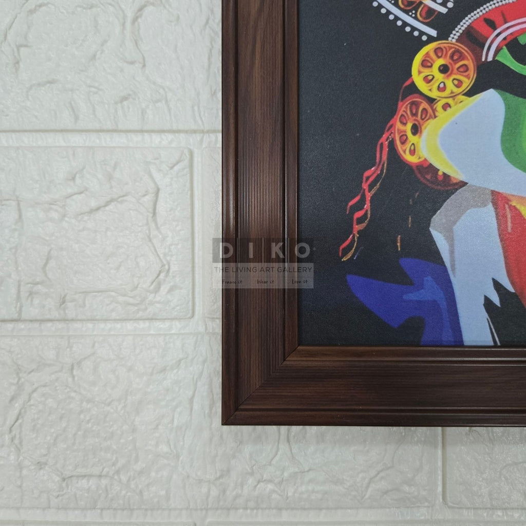 Traditional Kathakali Art Wall Frame – Vibrant Kerala Cultural Portrait