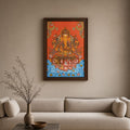 Divine Lord Ganesha Kerala Mural Art Framed Wall Decor