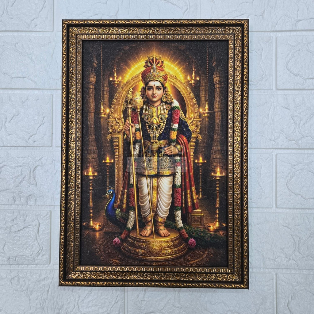 Divine Lord Murugan (Kartikeya) Wall Art Frame