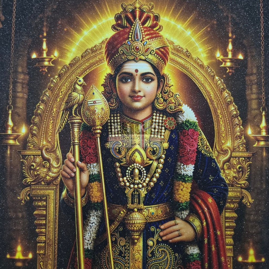 Divine Lord Murugan (Kartikeya) Wall Art Frame