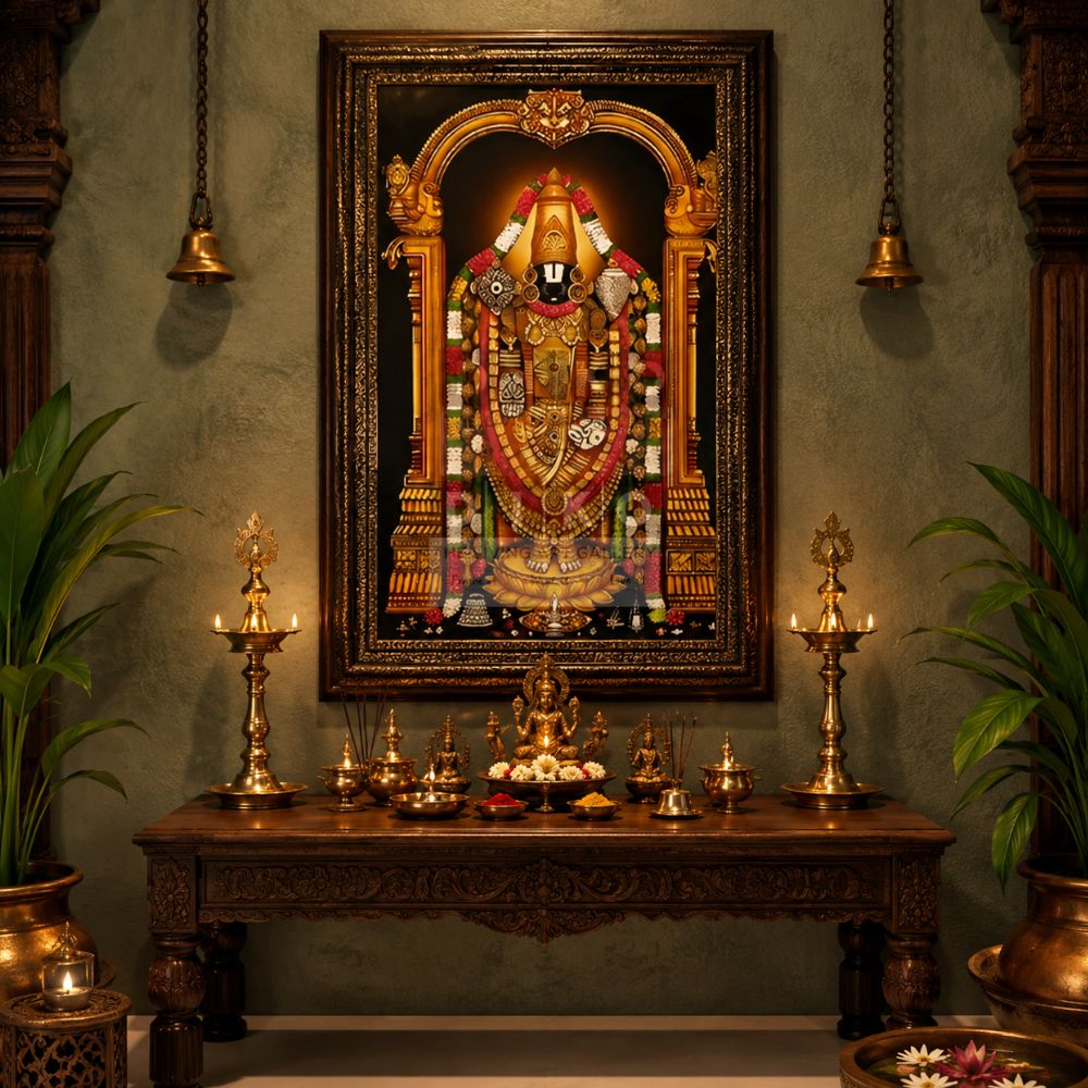 Sacred Lord Venkateswara Balaji Devotional Wall Art Frame