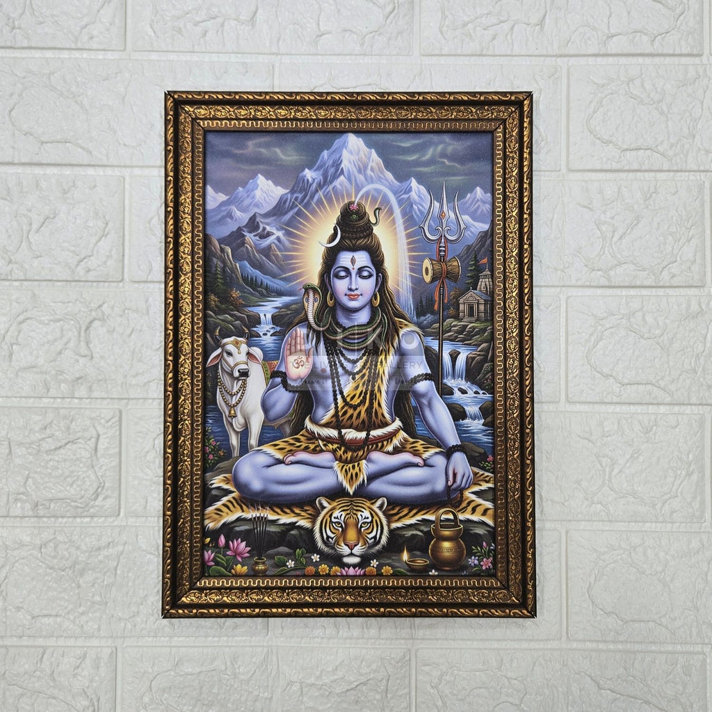 Divine Lord Shiva Meditation Wall Art Frame