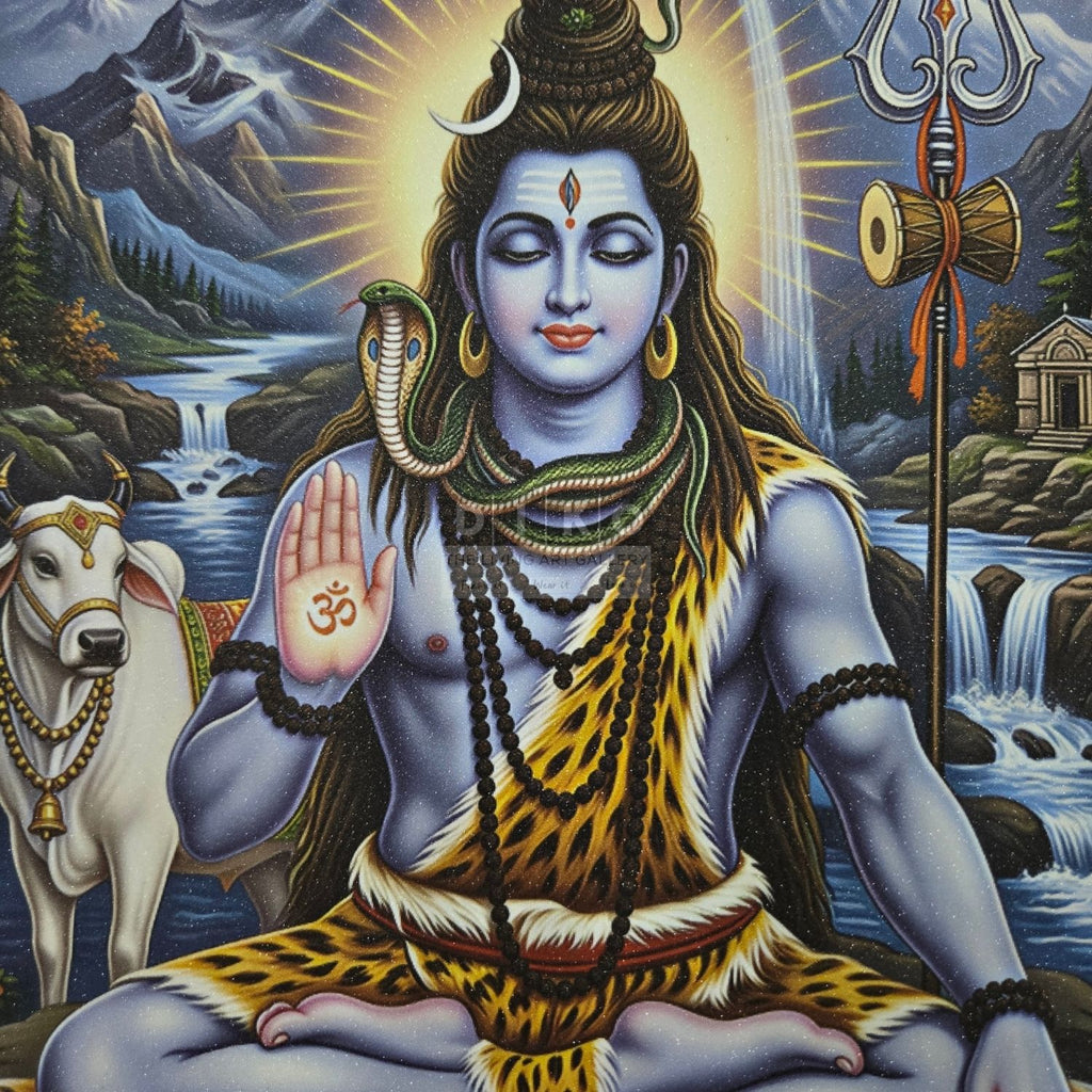 Divine Lord Shiva Meditation Wall Art Frame