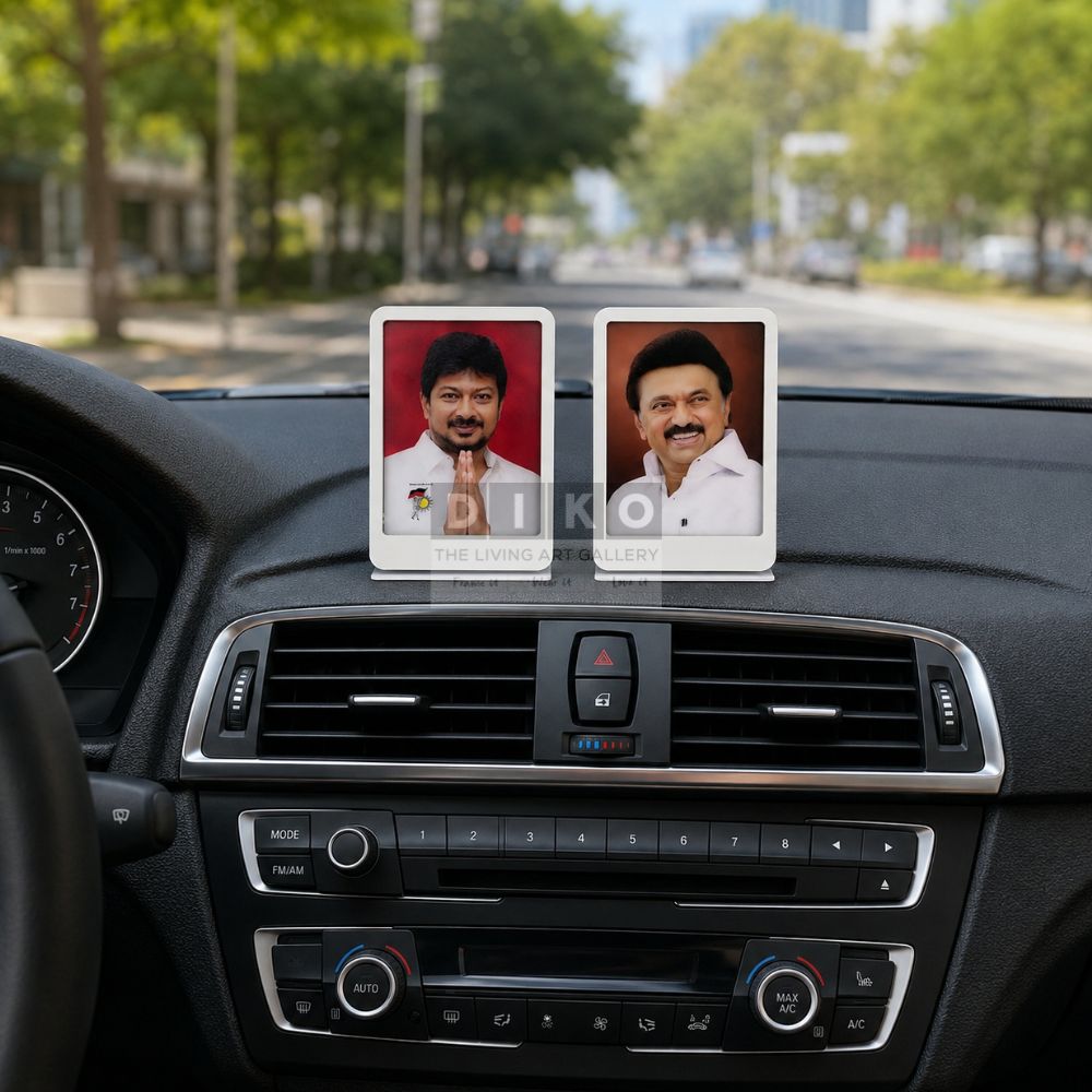Personalized LED Car Dashboard Photo Frame – Custom USB Powered Acrylic Display Lamp
