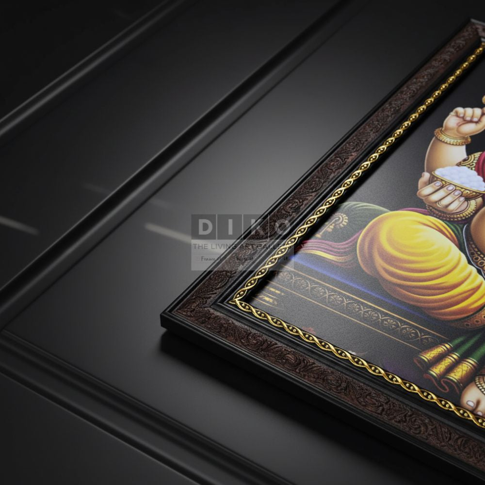 Divine Ganesha Blessings – Traditional Framed Wall Art