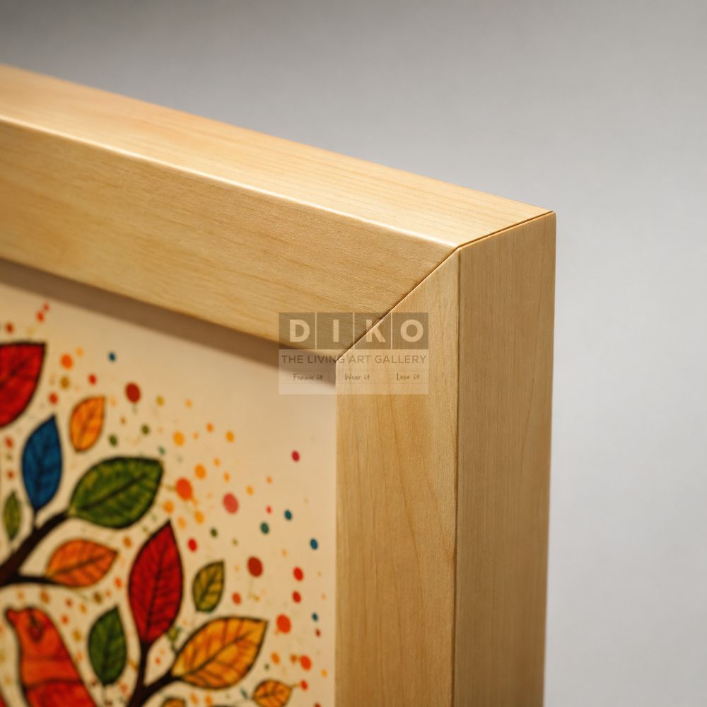 Folk Art Deer & Tree Wall Frame – Colorful Nature-Inspired Decorative Artwork