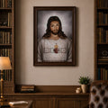 Sacred Heart Jesus Wooden Wall Frame – Divine Christian Spiritual Decor