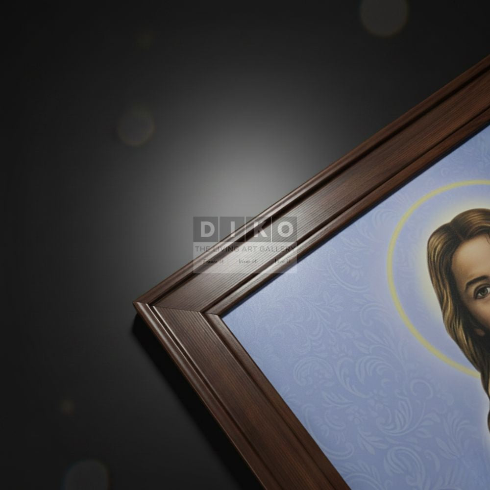 Sacred Heart of Jesus Framed Wall Art – Premium Wooden Frame Christian Spiritual Decor
