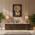 Traditional Kathakali Art Wall Frame – Vibrant Kerala Cultural Portrait