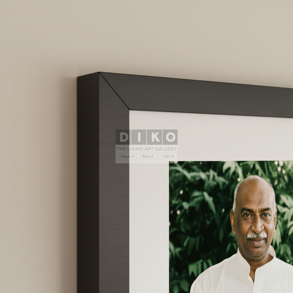Kamaraj Elegant Spiritual Leader Portrait Wall Frame | Minimalist Traditional White Attire Photo Art for Home & Office Decor