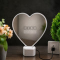 Heart Shape Magic Mirror LED Photo Frame