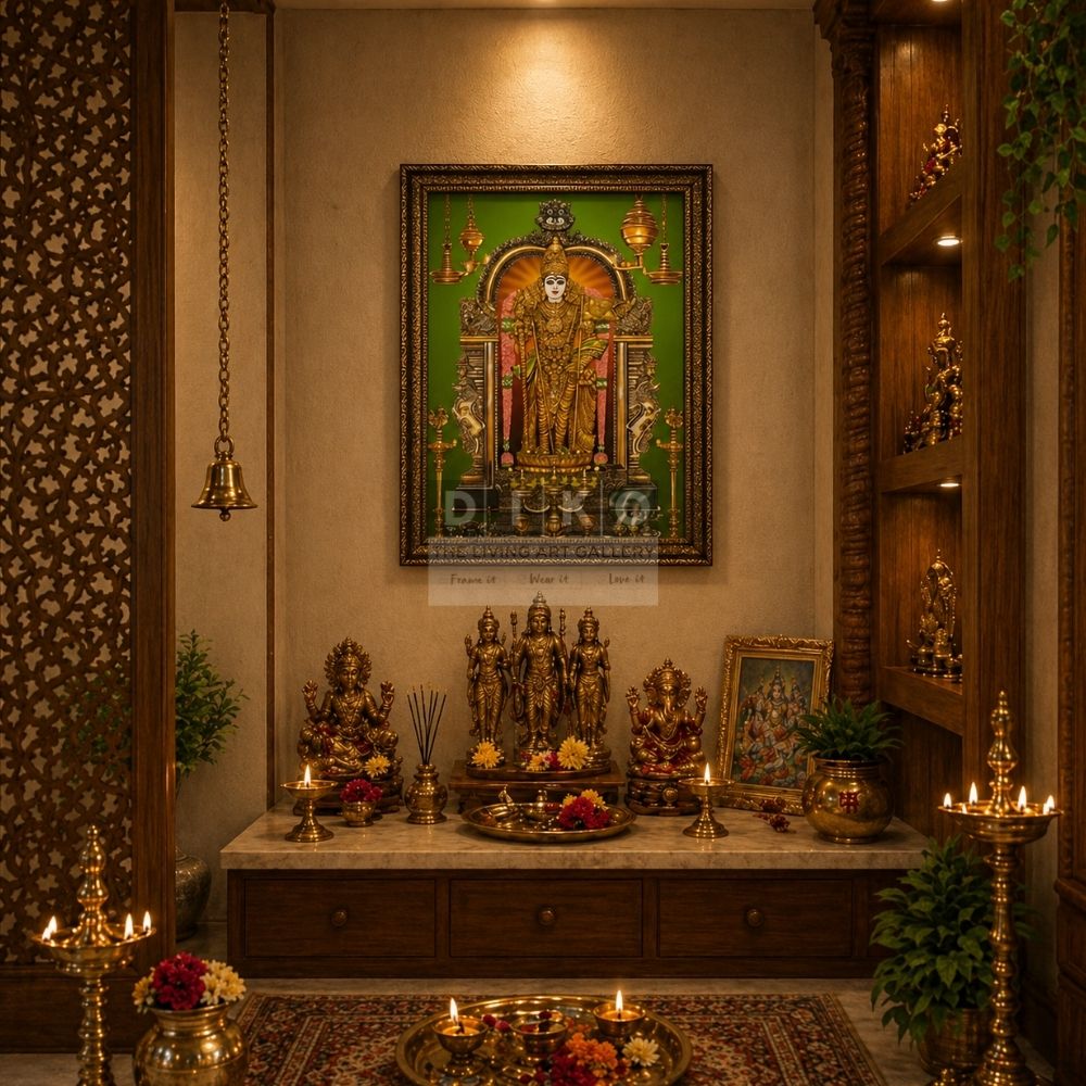 Divine Maruthamalai Murugan Devotional Wall Art Frame