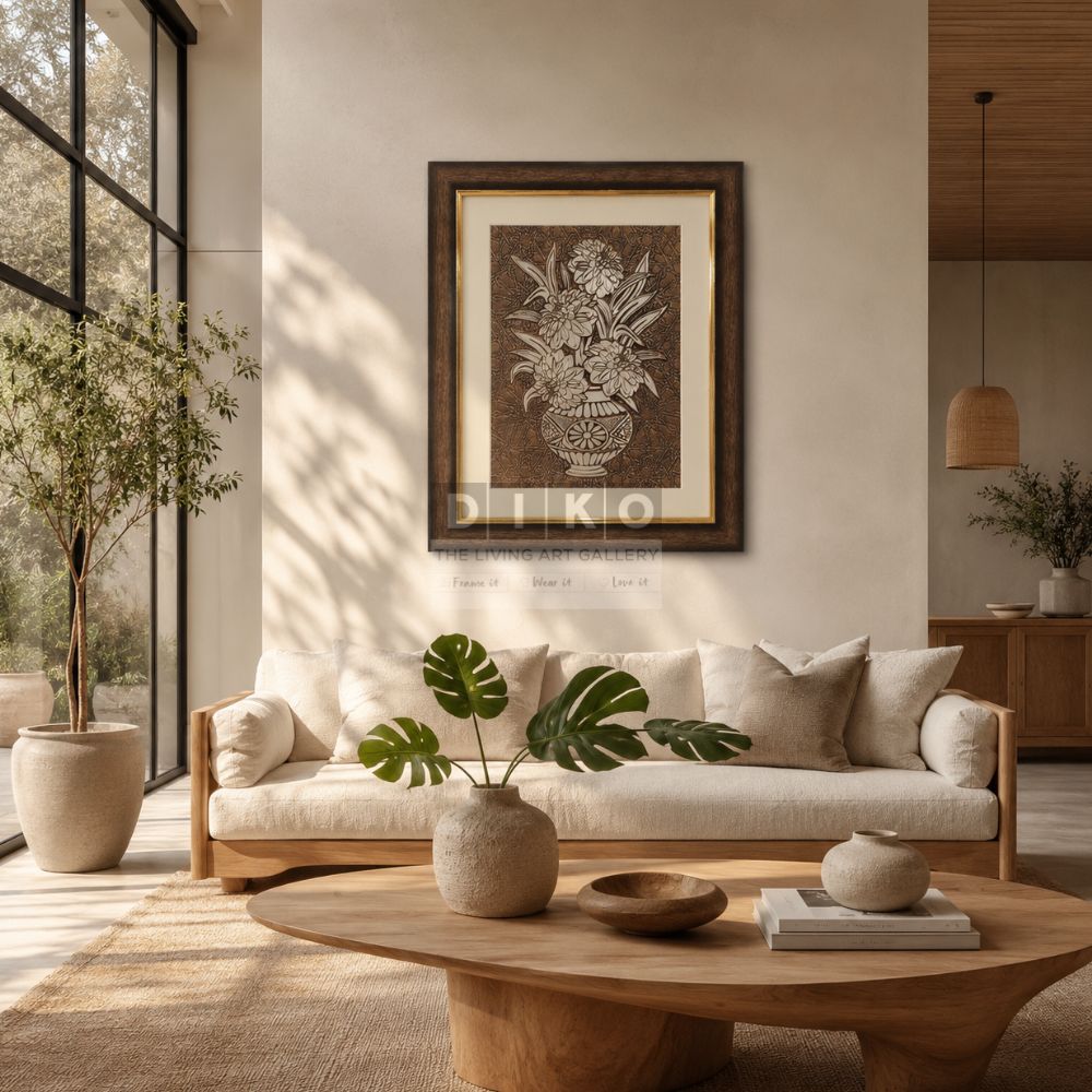 Luxury Floral Vase Wall Art Frame – Vintage Home Decor