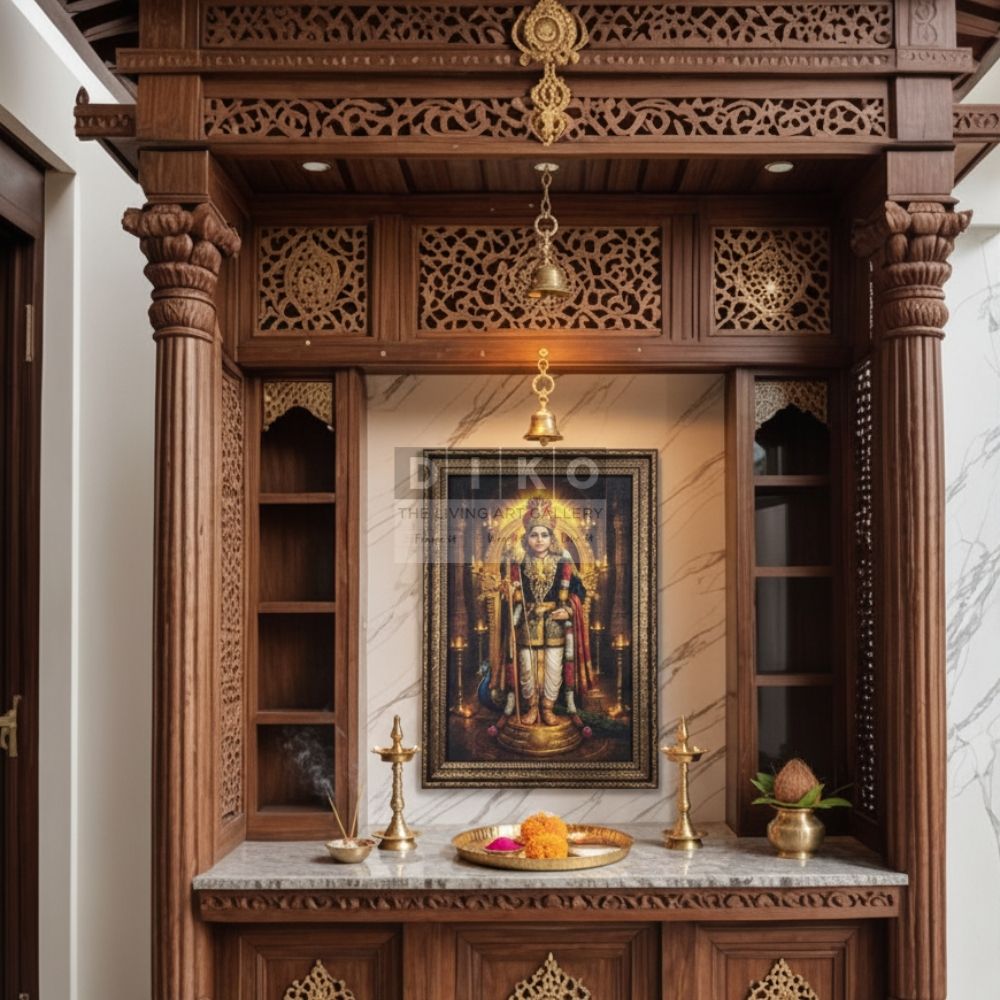 Divine Lord Murugan (Kartikeya) Wall Art Frame