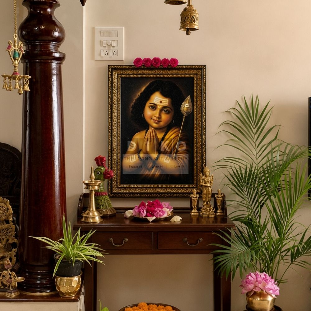 Child Lord Murugan (Kartikeya) Devotional Artwork