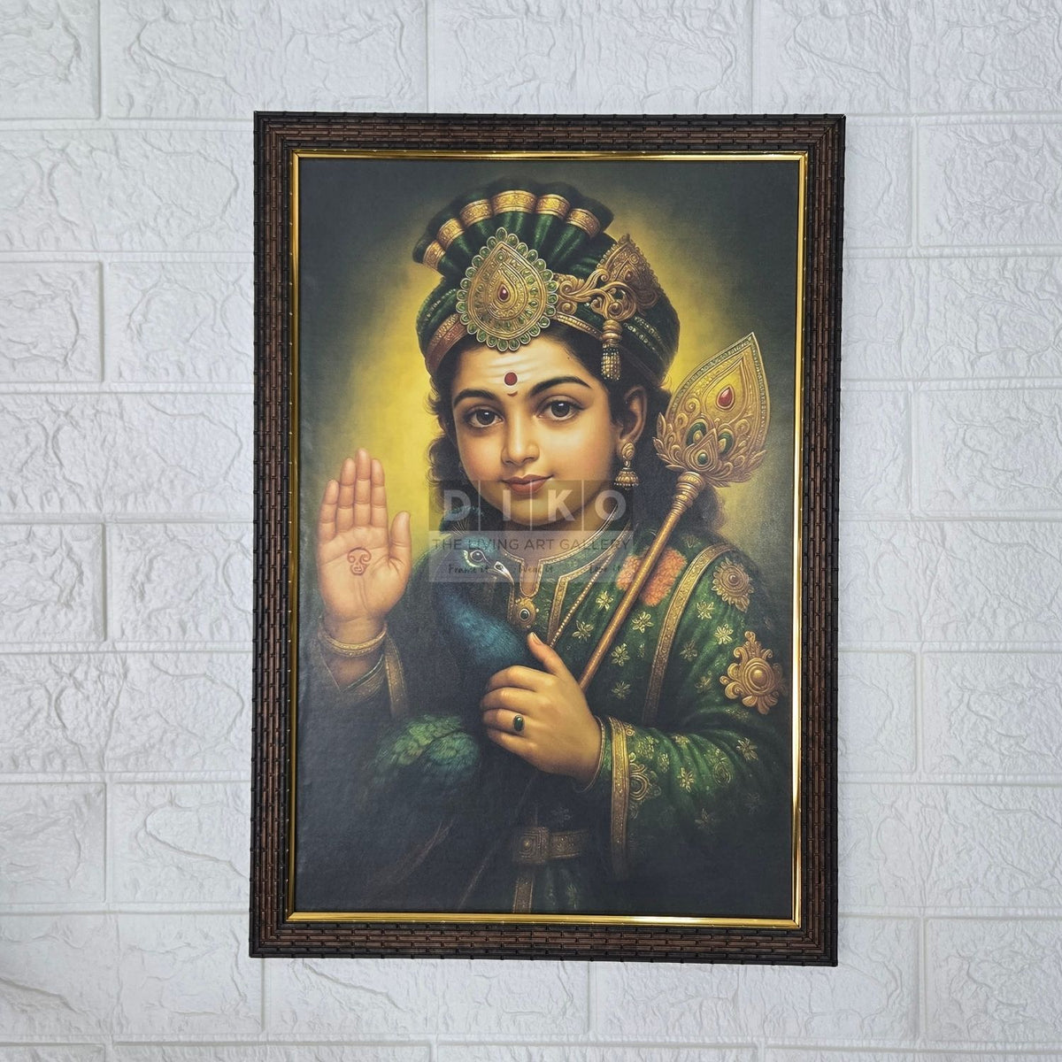 Divine Blessings of Young Murugan – Traditional Framed Art