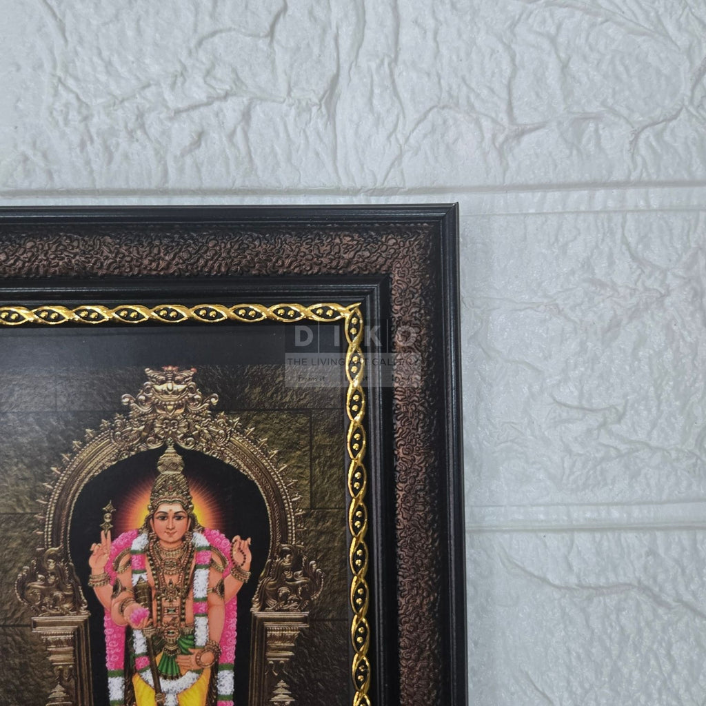 Divine Panchayatana Gods Framed Wall Art – Balaji, Lakshmi, Ganesha, Saraswati & Murugan Premium Long Frame