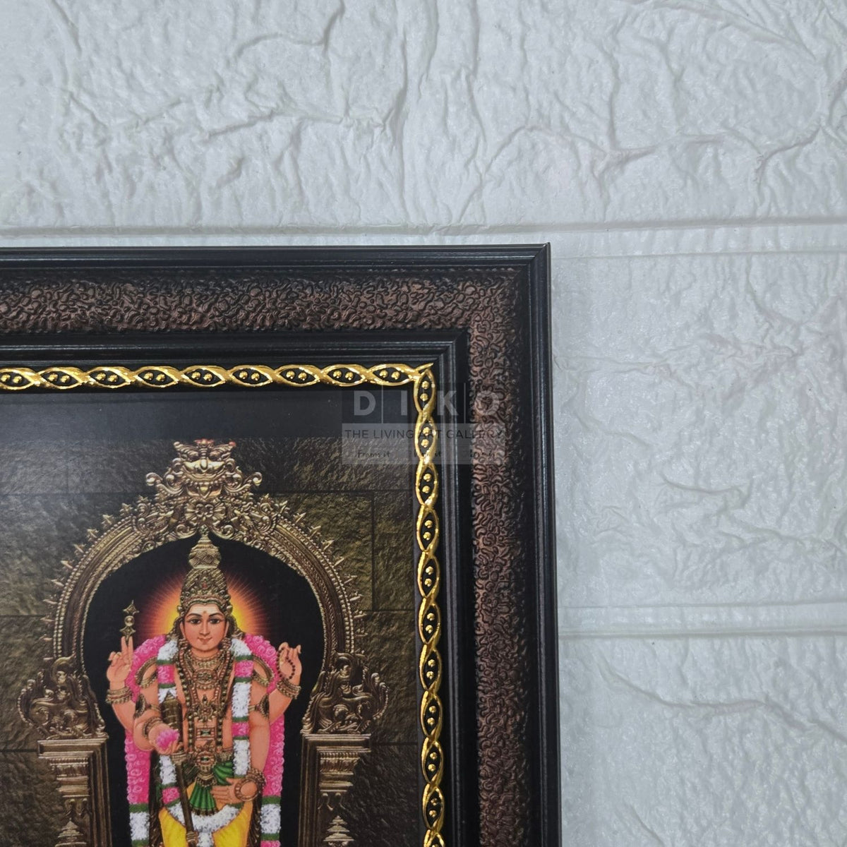 Divine Panchayatana Gods Framed Wall Art – Balaji, Lakshmi, Ganesha, Saraswati & Murugan Premium Long Frame