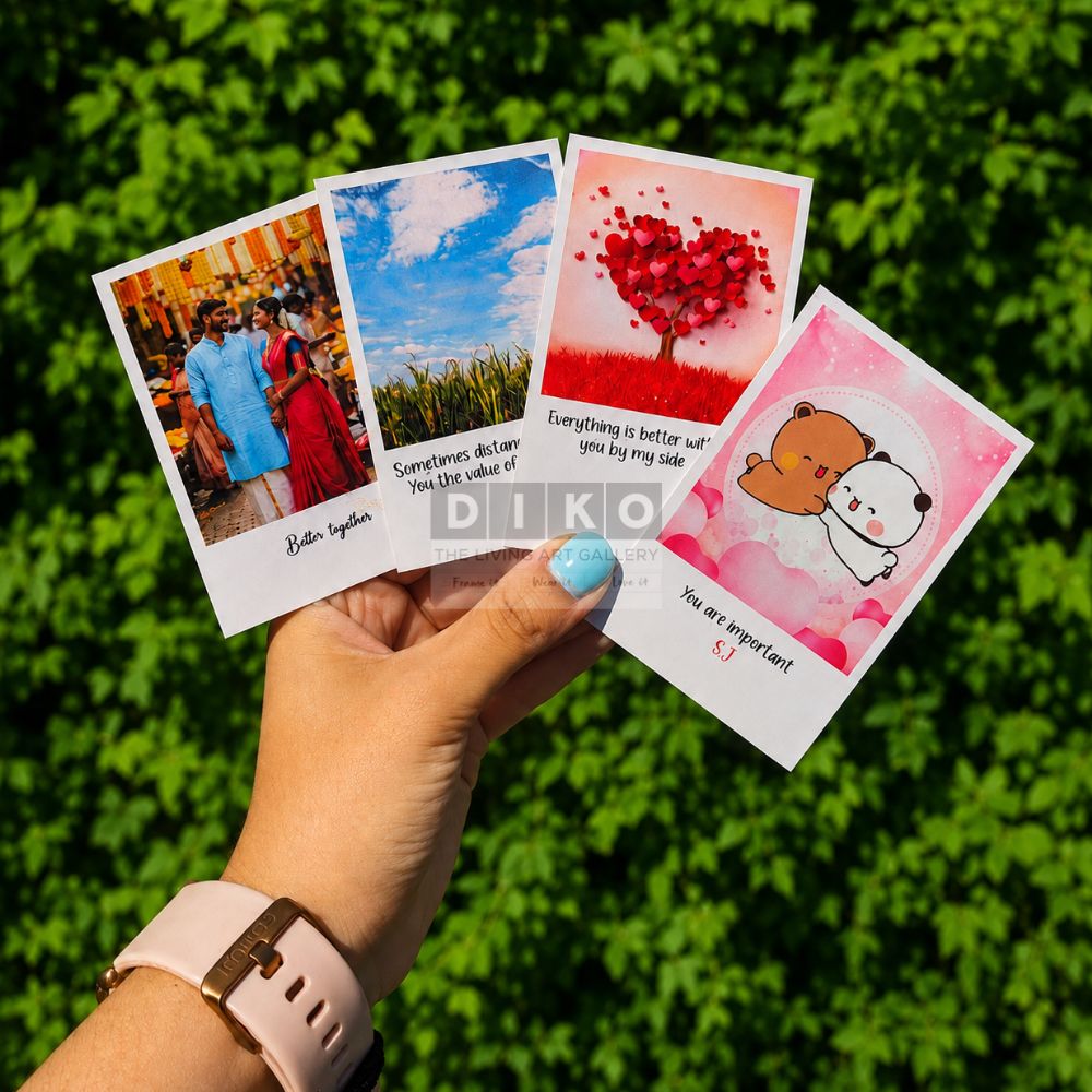 Personalized Mini Polaroid Photo Cards – Cute Memory Prints for Couples & Friends