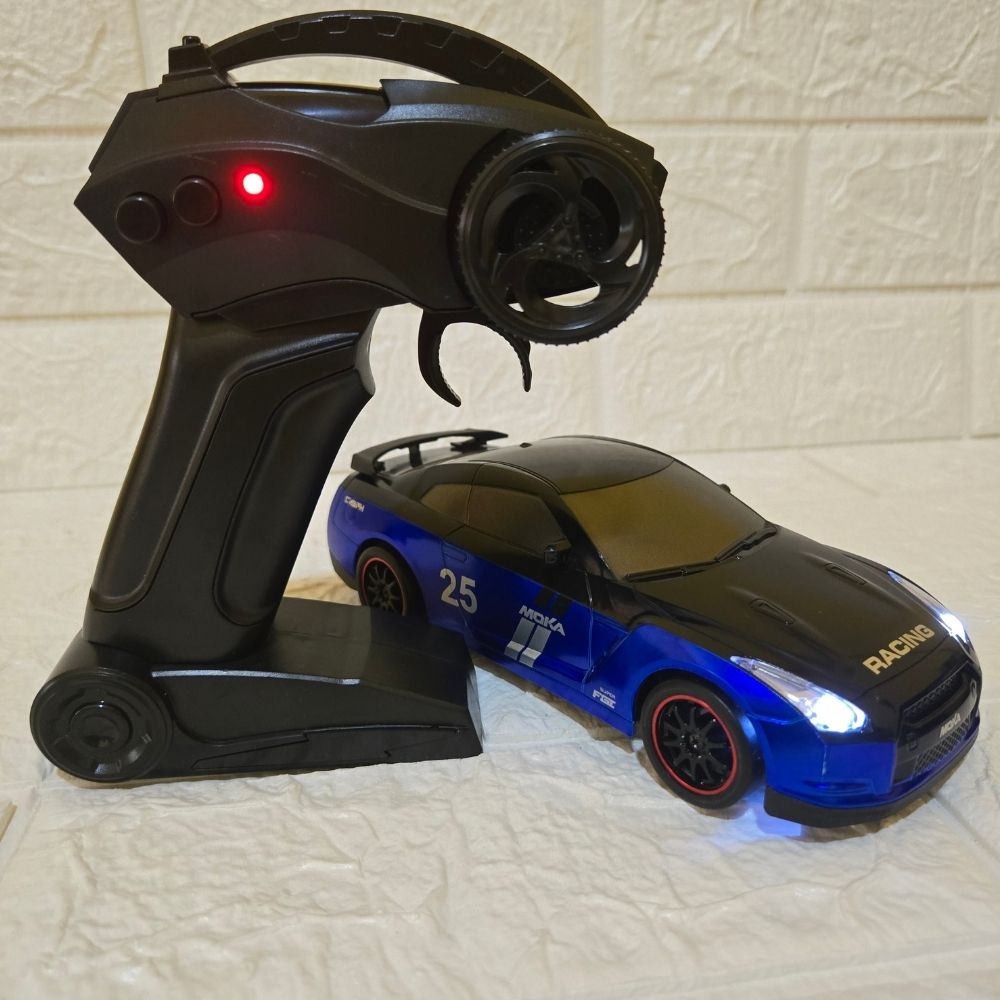 Remote Control Racing Sports Car with LED Lights – High-Speed RC Drift Car Set