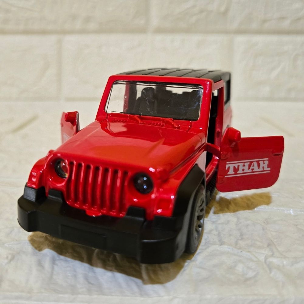 Red Mahindra Thar Metal Die Cast