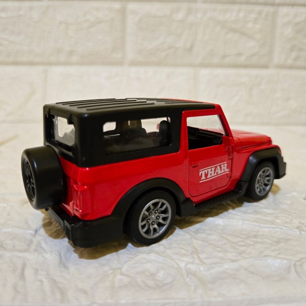 Red Mahindra Thar Metal Die Cast